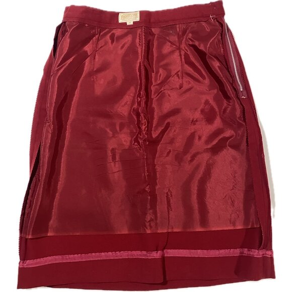 Pendleton Vintage 1950s 100% Wool Red Western Skirt Size 16 Belt Loops - Picture 8 of 8